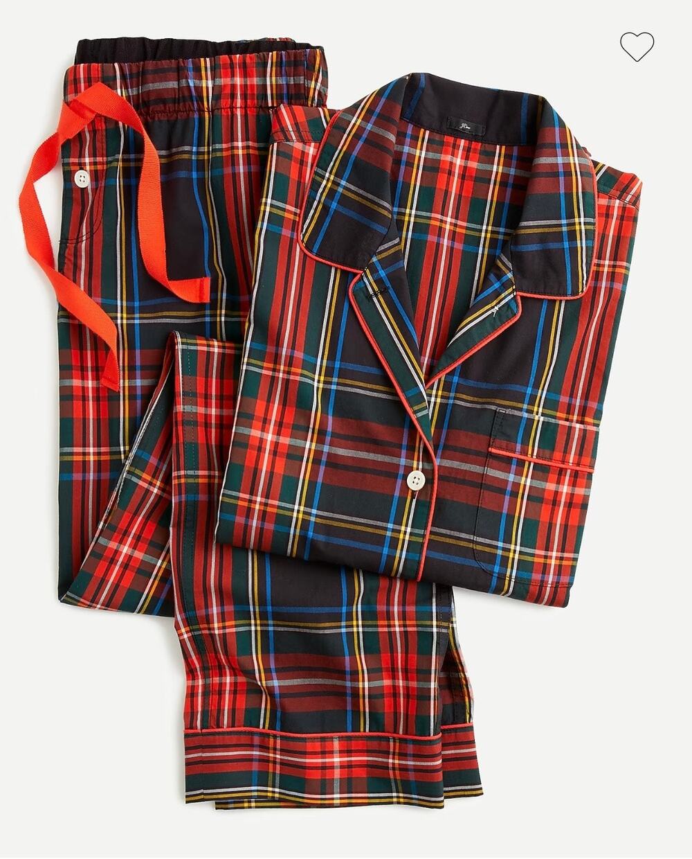 J.Crew Women’s Vintage Pajama Pant Set in Stewart Tartan Long Sleeve, S